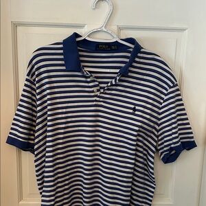 Polo by Ralph Lauren Men's Navy and White Striped Polo